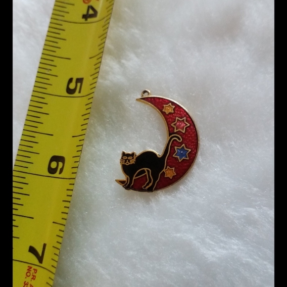 Cat Moon Stars Pendant or Charm - Picture 7 of 7